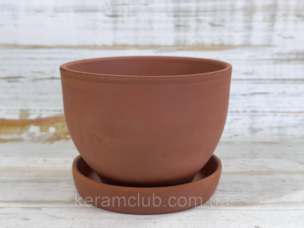 Горщик для квітів глиняний теракотовий 0.7 л