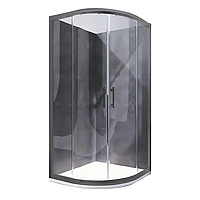 Душова кабіна без піддону Koer SR SC04-90x90x195-TR-07 прозоре скло Easy Clean 5мм, графіт (KR5362)