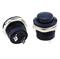Кнопка без фіксації R13-507 16 мм 3 A / 250 V Чорна