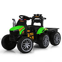 Дитячий електричний трактор Bambi M 6219 EBLR-5 з причепом, зелений