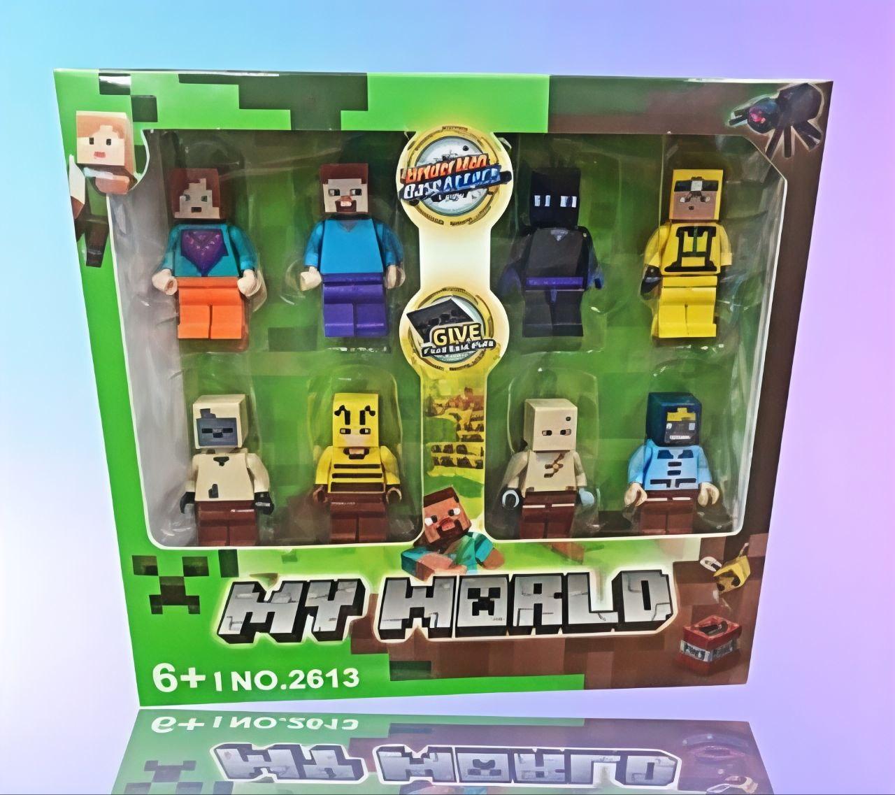 Набір фігурок 8шт Minecraft My World, міні фігурки 4см Майнкрафт, фото 1