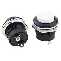 Кнопка без фіксації R13-507 16 мм 3 A / 250 V Біла