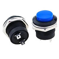 Кнопка без фіксації R13-507 16 мм 3 A / 250 V Синя