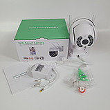 Камера відеоспостереження Wi-Fi 2Мп вулична поворотна з нічним баченням, звуком і керуванням з додатку Icsee Біла, A-8, фото 2