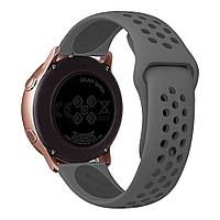 Сменный ремешок для умных часов 22mm Samsung Amazfit Huawei цвет Dark Gray Black corvette