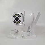 Камера відеоспостереження Wi-Fi 2Мп вулична поворотна з нічним баченням, звуком і керуванням з додатку Icsee Біла, A-8, фото 6