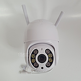 Камера відеоспостереження Wi-Fi 2Мп вулична поворотна з нічним баченням, звуком і керуванням з додатку Icsee Біла, A-8, фото 4