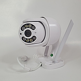 Камера відеоспостереження Wi-Fi 2Мп вулична поворотна з нічним баченням, звуком і керуванням з додатку Icsee Біла, A-8, фото 9