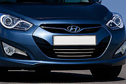 Накладки на решітку (3 шт, нерж.) для Hyundai I-40 2011-2019 рр