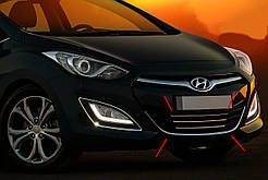 Накладки на нижню решітку і навколо STYLE (нерж) для Hyundai I-30 2012-2017 рр