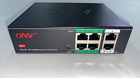 PoE комутатор для відеоспостереження ONV H1064PL