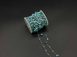 Ланцюжки для створення намиста. Колір бірюзовий. 1м / Ланцюжки для створення намиста. Колір бірюзовий. 1м