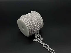 Стрічка з намистин.6мм. Колір білий. / Стрічка з намистин.6мм. Колір білий.