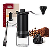 Кавомолка ручна з керамічними жорнами механічна 5 ступенів регулювання помелу, чорна, фото 7