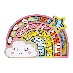 Набір для творчості та створення браслетів, прикрас з намистин дитячий "Хмара" подарунок для дівчаток 6-12 років