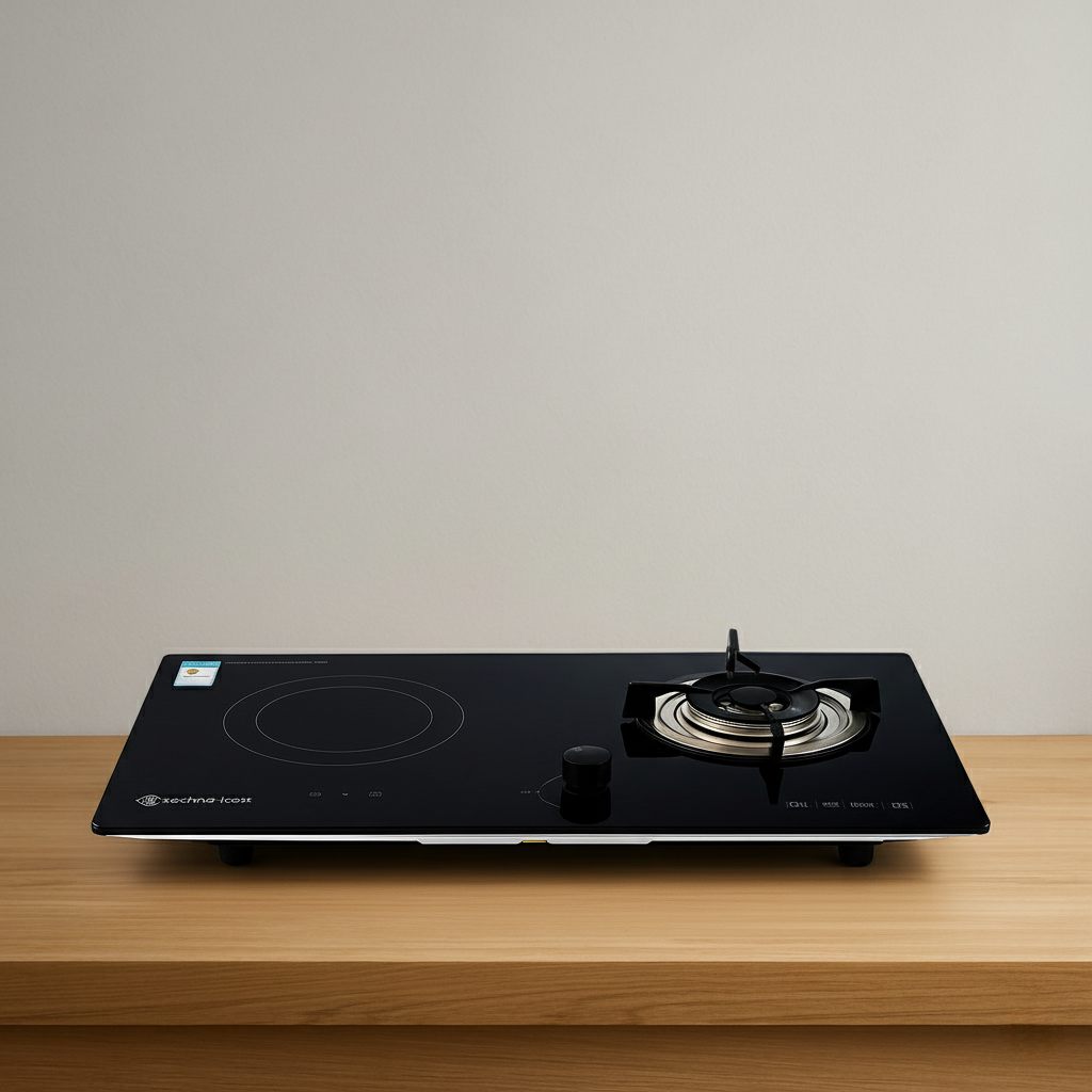 Комбінована варильна панель YOTECH — індукція + газ, п’єзопідпал, захисти, фото 1