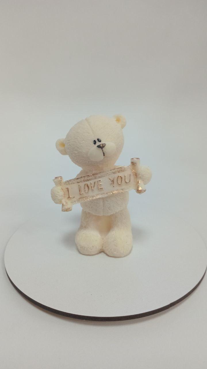 Фігурка із шоколадної глазурі "Ведмедик I love you", фото 1