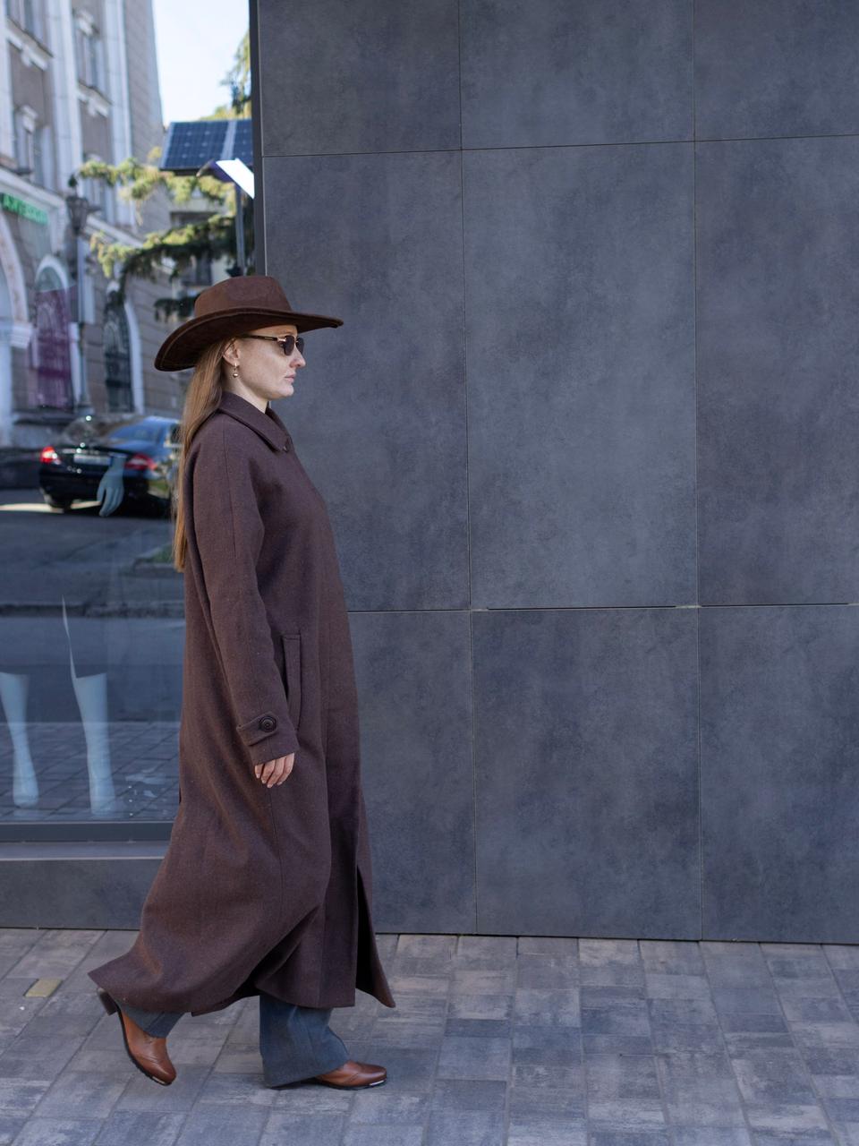 Капелюх замшевий ковбойка коричневого кольору