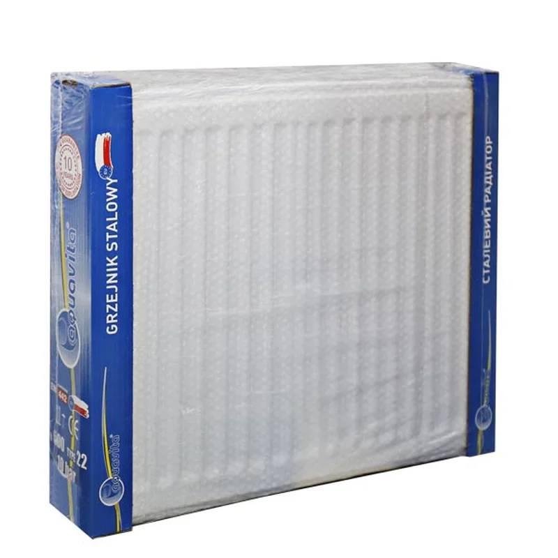 Радиатор стальной Aquavita 22 600х500 нижнее подключение, с креплением - фото 1 - id-p2772533168