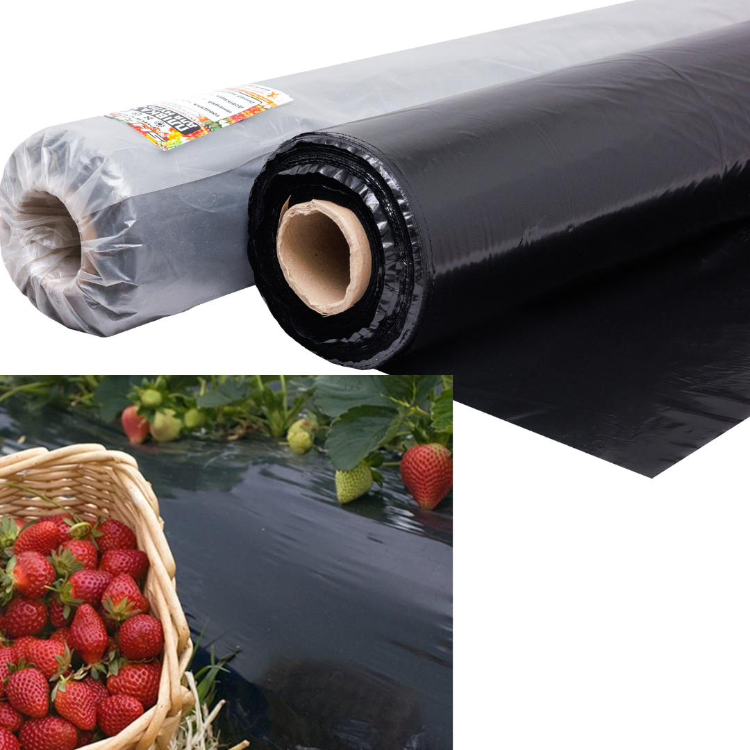 Плівка 30 мкм 1 м* 1000 м для мульчування чорна поліетиленова плівка, фото 1
