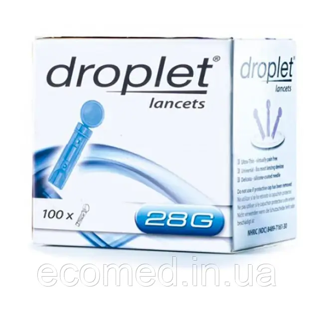 Ланцети Дроплет 28G, 100 шт., фото 1