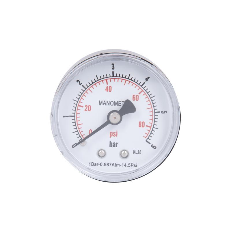 Манометр SD Plus 6 бар 1/4" , заднє підключення SD1716B, фото 1