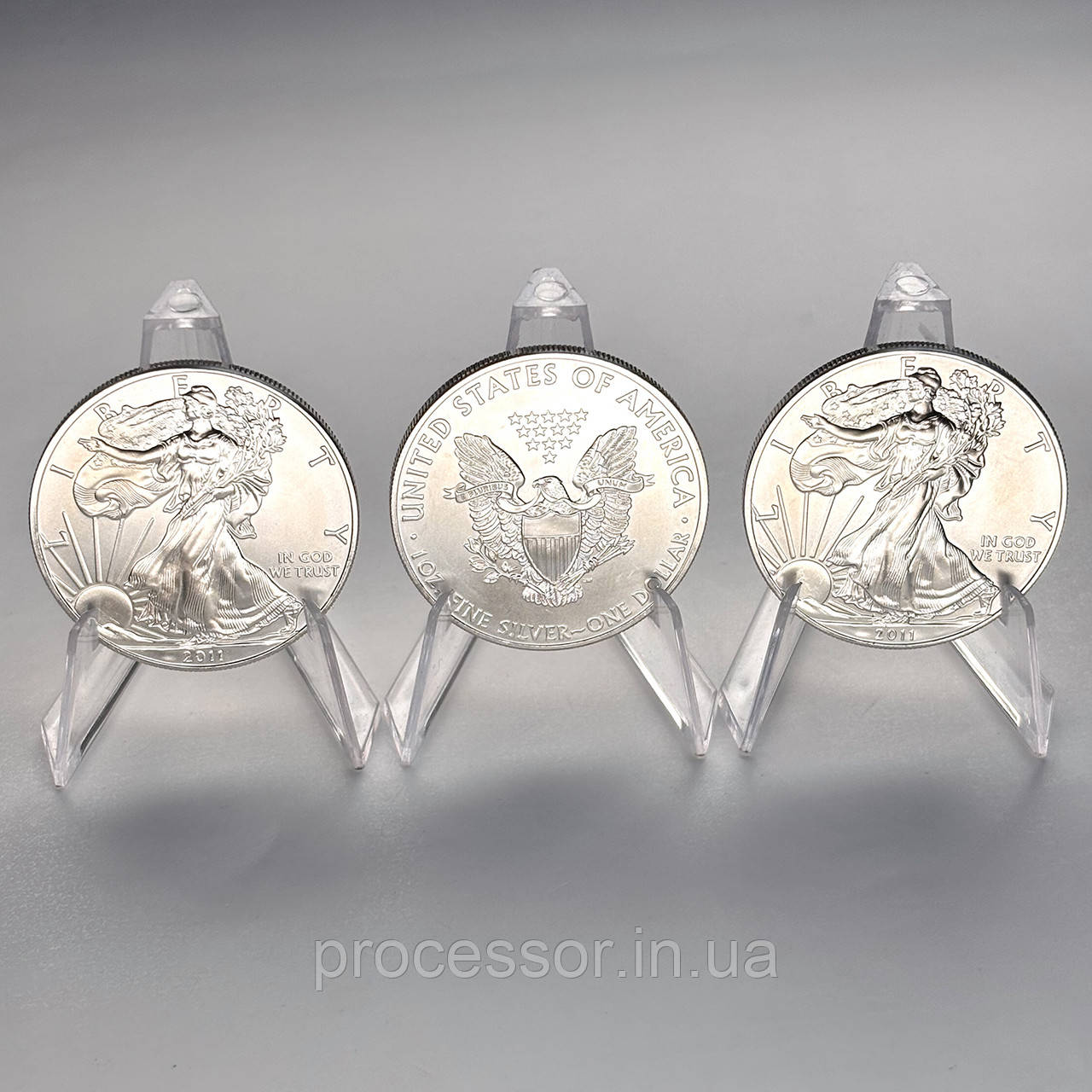 Срібна монета «Американський орел» 1 унція 2011 — інвестиційне Ag 999 США, фото 1
