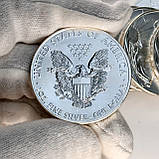 Срібна монета «Американський орел» 1 унція 2011 — інвестиційне Ag 999 США, фото 9