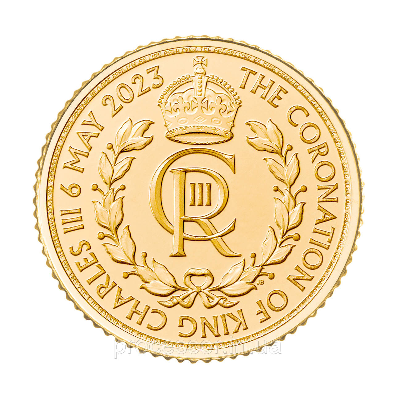Золота монета Великобританія 2023 «The Coronation of His Majesty King Charles III» 1/10 oz золото 9999 — інвестиція та колекційна, фото 1