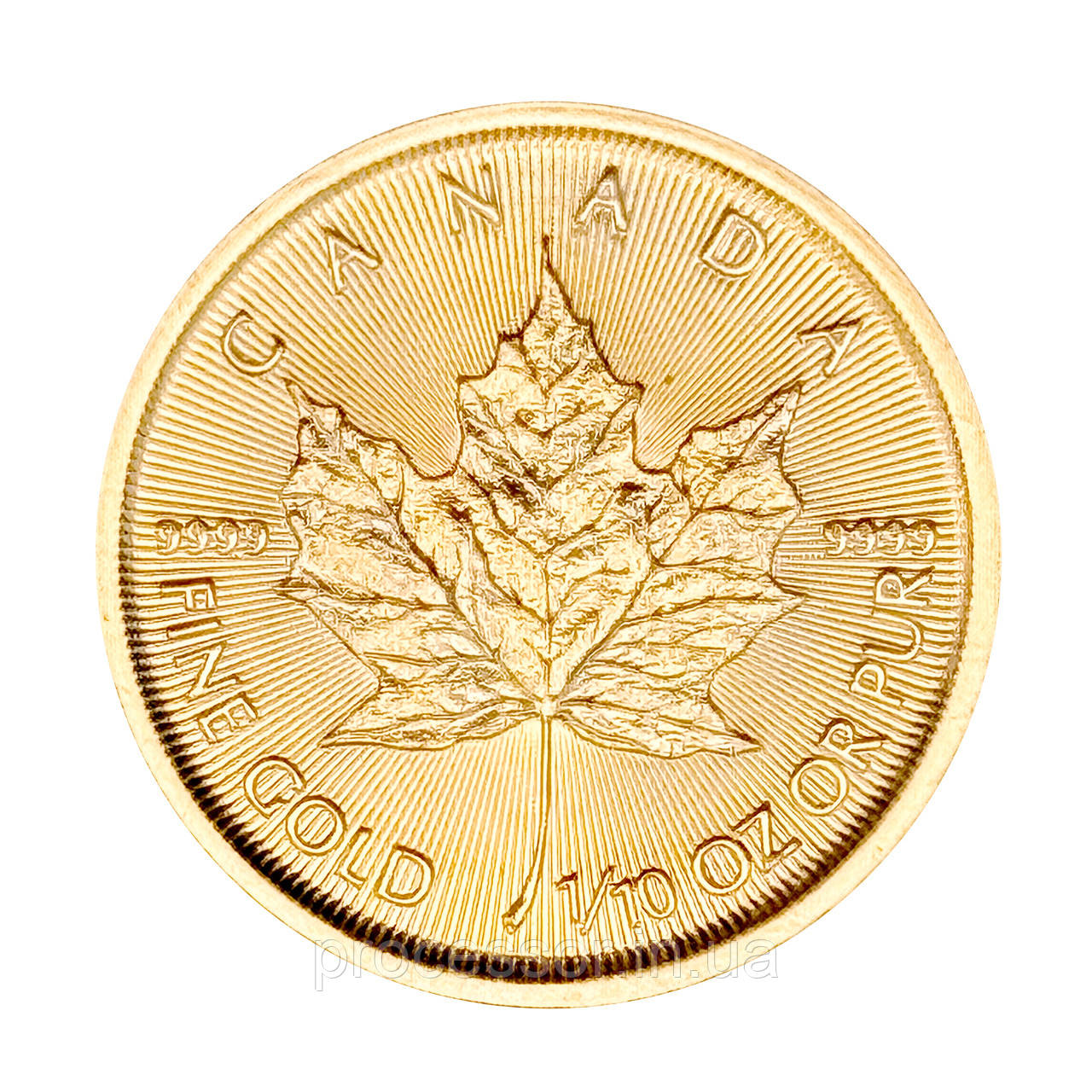 Золота монета 5$ Кленовий лист 2017 Канада 1/10 oz золото 9999 – інвестиція та колекційна цінність, фото 1