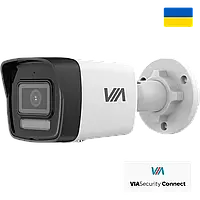 IP відеокамера 4МП VIA-IPC-4BE-LIM (2.8мм) для відеоспостереження з ІЧ підсвіткою до 30м, детектором руху, IP67, фокус 98°, кодеки