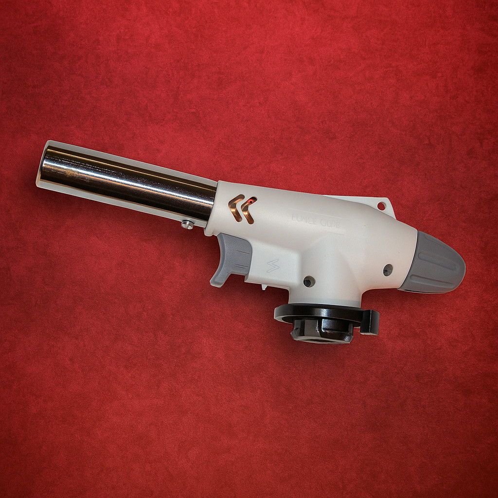 Газовий пальник з п'єзопідпалом Flame Gun 920 Білий, кулінарний пальник для балона - фломбер