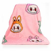 М'яка іграшка-плед, подушка 3 в 1 Лабубу 50 см Червоний ТМ COLORFUL HOME LAB2R, фото 7