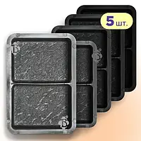 Формы h60 для тротуарной плитки 5шт Брук/Старый город,половинка, Верес-2007