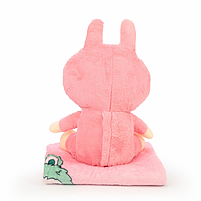 М'яка іграшка-плед, подушка 3 в 1 Лабубу 50 см Червоний ТМ COLORFUL HOME LAB2R, фото 6