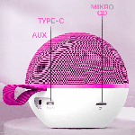 Портативна Бездротова Караоке Система з Двома Мікрофонами та RGB Підсвічуванням KTV T97 - Компактна Bluetooth Колонка Для Дому, фото 7