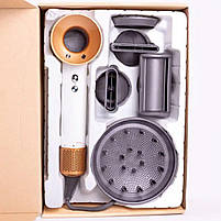 Фен стайлер для волосся 5 в 1 Supersonic Premium 1600 Вт 5 насадок 3 режими швидкості Білий PH770W, фото 6