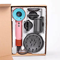 Фен стайлер для волосся 5 в 1 Supersonic Premium 1600 Вт 5 насадок 3 режими швидкості Рожевий PH770PBL, фото 7