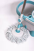 Комплект швабра з відром і віджимом, телескопічна ручка, мікрофібра для підлоги, набір для прибирання HP-35015-1, фото 4