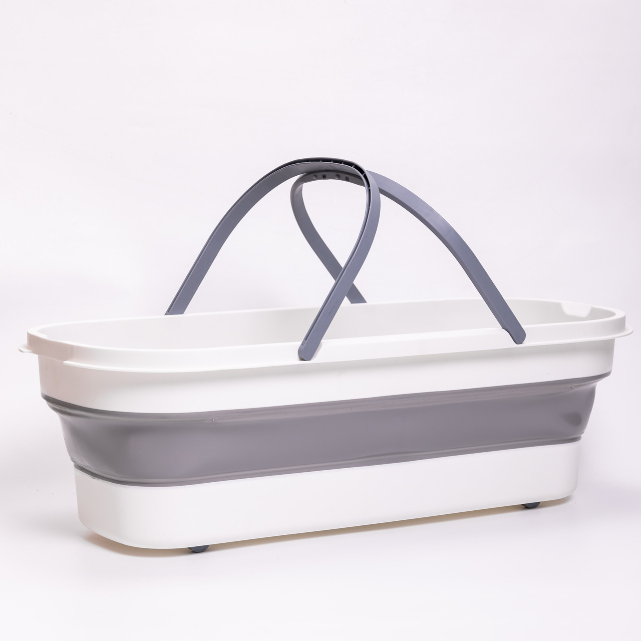 Складне відро-таз із пластику з силіконовими вставками для дому, дачі та подорожей HP-35015-2, фото 1