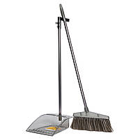 Комплект для прибирання віник (щітка) та совок з довгою ручкою 25×25×95 (см) набір віник та совок Зелений HP-35015-7GR, фото 4