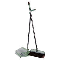 Набір віник і совок на довгій ручці для підлоги 26×24×105 (см) Зелений HP-35015-8GR, фото 5