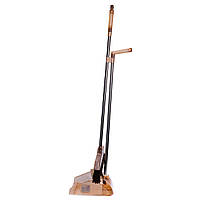 Набір віник і совок на довгій ручці для підлоги 26×24×105 (см) Коричневий HP-35015-8G, фото 4