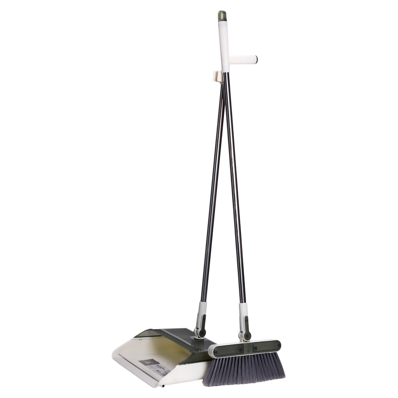 Комплект для прибирання віник (щітка) та совок на довгій ручці 26×23×110 (см) набір совок та щітка для підлоги Зелений, фото 1