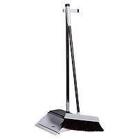 Комплект для прибирання віник (щітка) та совок на довгій ручці 26×24×103 (см) набір совок та щітка для підлоги Білий HP-35015-10W, фото 2