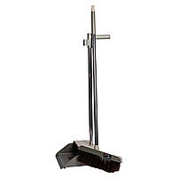 Набір віник та совок на довгій ручці для підлоги 27×25×103 (см) щітка віник для прибирання Зелений HP-35015-11GR, фото 3