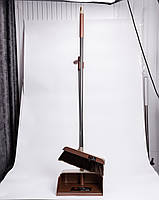 Набір віник та совок на довгій ручці для підлоги 27×25×103 (см) щітка віник для прибирання Коричневий HP-35015-11BR, фото 3