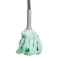 Швабра телескопічна для миття підлоги універсальна мотузкова швабра з самовіджимом для прибирання М'ятний HP-35015-13M, фото 2