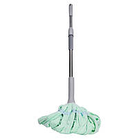 Швабра телескопічна для миття підлоги універсальна мотузкова швабра з самовіджимом для прибирання М'ятний HP-35015-13M, фото 3