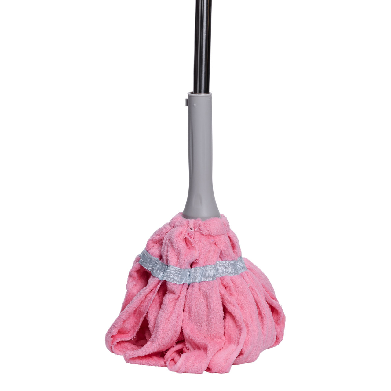 Швабра телескопічна для миття підлоги універсальна мотузкова швабра з самовіджимом для прибирання Рожевий HP-35015-13P, фото 1